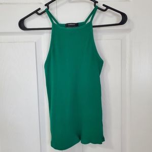 Green Ribbed Tank Top